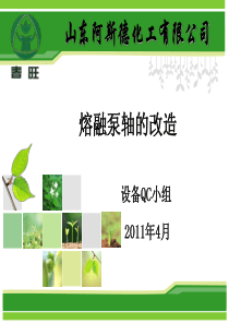 山东阿斯德化工有限公司熔融泵轴的改造
