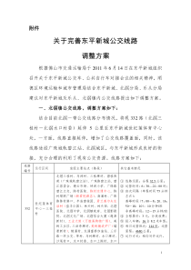 关于完善东平新城公交线路的工作报告