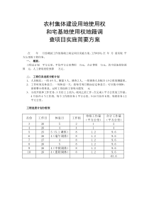 农村集体建设用地使用权实施方案