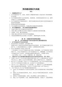 党的建设理论与实践重点