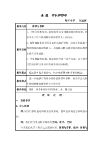 体积和容积教案