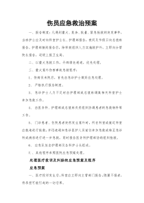 伤员应急救治预案