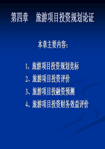 旅游投资分析(第四章)