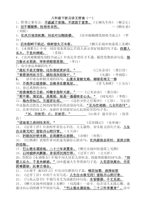 八年级下册古诗文背诵