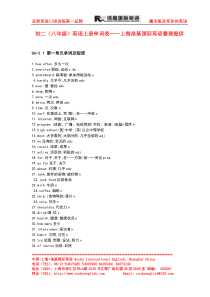 八年级英语上册单词表(人教版新目标)-上海洛基国际英语整理提供