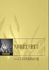 八年级语文下册文学常识和基础知识复习