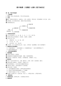 会考资料高中地理(人教版)必修1复习知识点