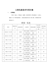 人工挖孔桩施工专项方案