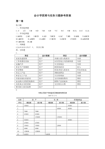 会计学原理与实务习题答案