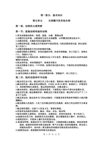 人教版八年级上册生物复习知识点