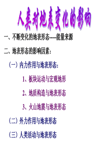 人类对地表变化的影响.