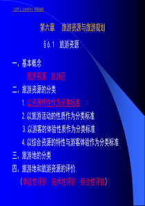 旅游资源与旅游规划