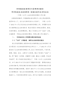 以标准体系与管理体系融合为抓手