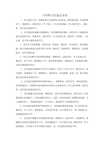 小学班主任鉴定评语