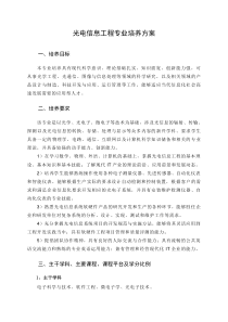 光电信息工程专业培养方案