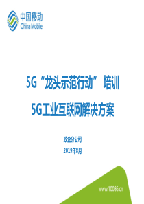 5G工业互联网解决方案