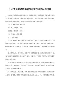 安全应急预案
