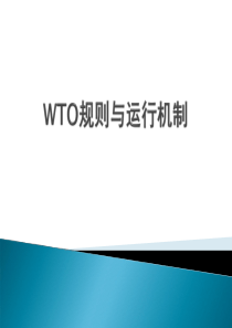 WTO规则与运行机制-第一章-WTO的基本原则