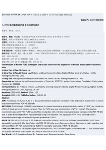 人FUT3基因真核表达载体的构建与表达