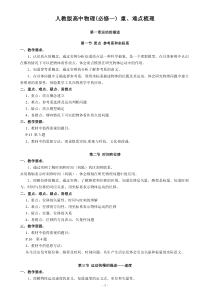 人教版高中物理(必修一)重难点梳理