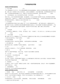 产前准备物品明细