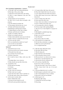 二级水平测试原题,答案与原文