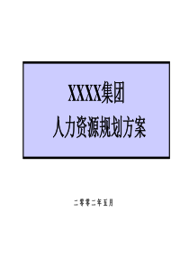 人力资源规划方案案例