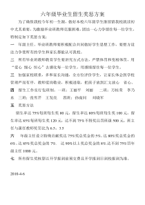 六年级毕业生留生奖惩方案