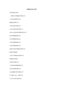 中国饲料企业100强