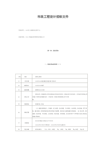 市政工程设计招标文件