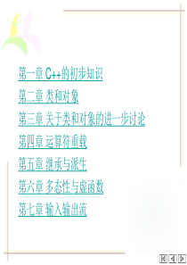 C++面向对象程序设计复习提纲