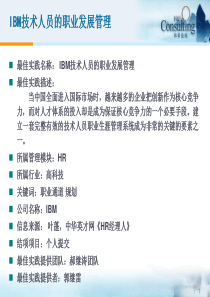 最佳实践-IBM技术人员的职业发展管理
