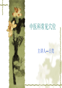中医科常见穴位