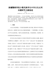 中华文化认同文献综述