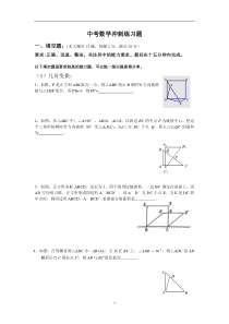 中考数学冲刺练习题