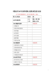 中国农业大学2015年全日制学术型硕士(含直博生)研究生招生专业目录