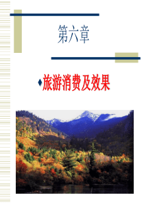 谭为跃旅游经济学第六章旅游消费及其效果1