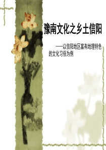 豫南旅游文化