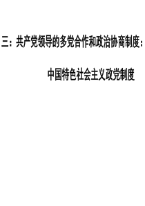 中国特色的政党制度(课件)