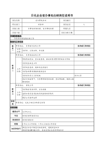 日化企业省办事处出纳岗位说明书
