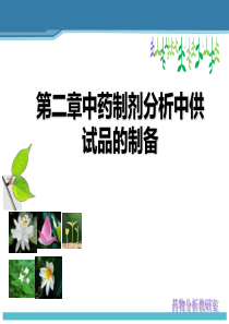 中药制剂分析中供试品的制备.