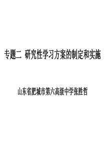 专题二复习方案制定