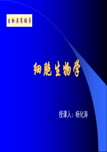 1 细胞生物学 讲稿