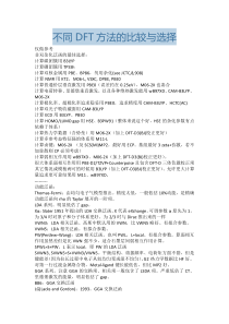 不同DFT方法的比较与选择