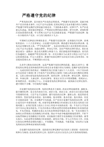严格遵守党的纪律