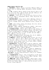 七年级下册生字词