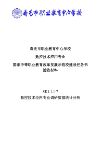 SK111-7数控技术应用专业调研数据统计分析