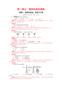【考点全突破】金牌学案中考复习专题训练卷专题8物质的组成构成与分类