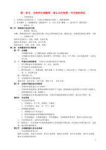 七年级生物上册 复习资料素材 人教新课标版