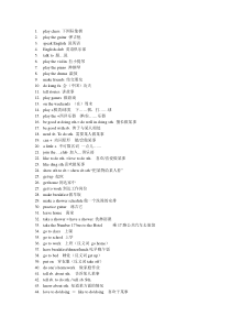 七年级下短语汇总